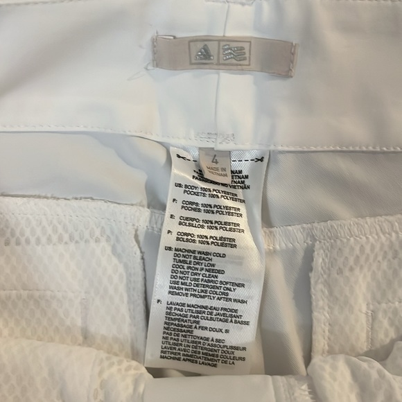 Adidas Essential Performance White Golf Pants - Picture 4 of 4